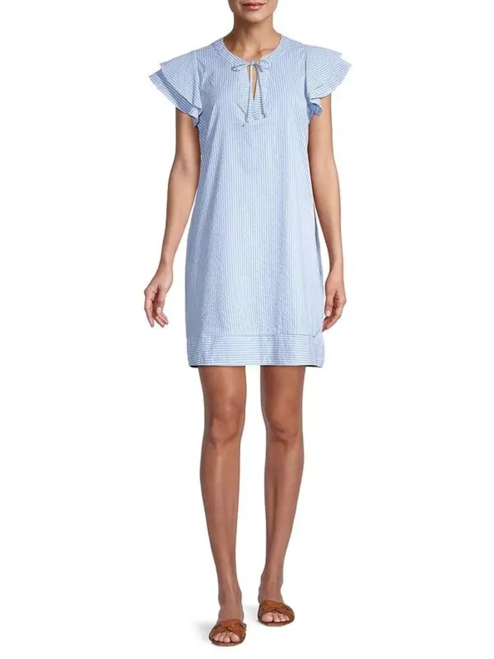 NWOT Vineyard Vines Performance Blue Stripe Harbor Flutter Tunic Dress